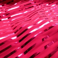 Ткань Трикотаж масло полоска (малина)